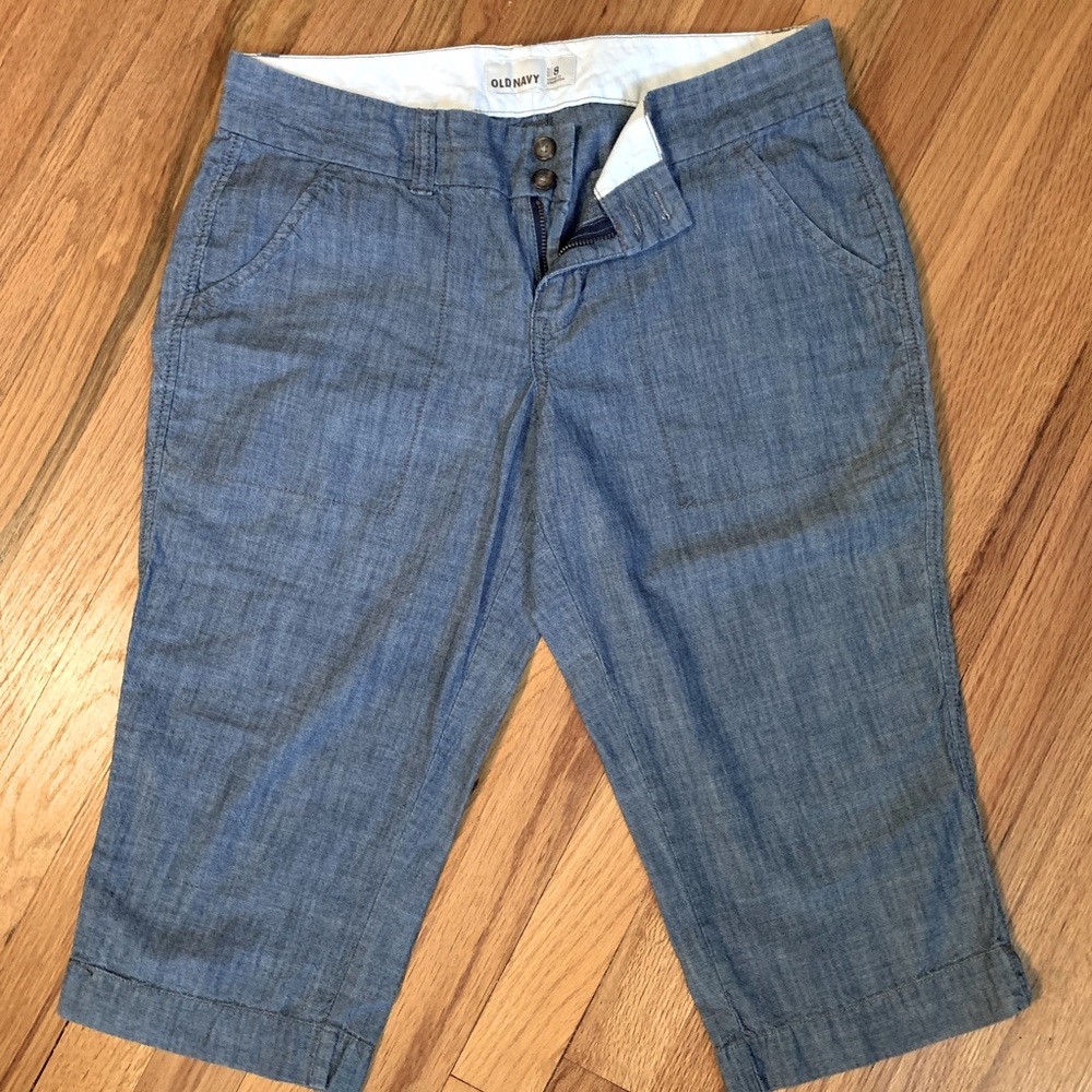 Chambray Bermuda shorts